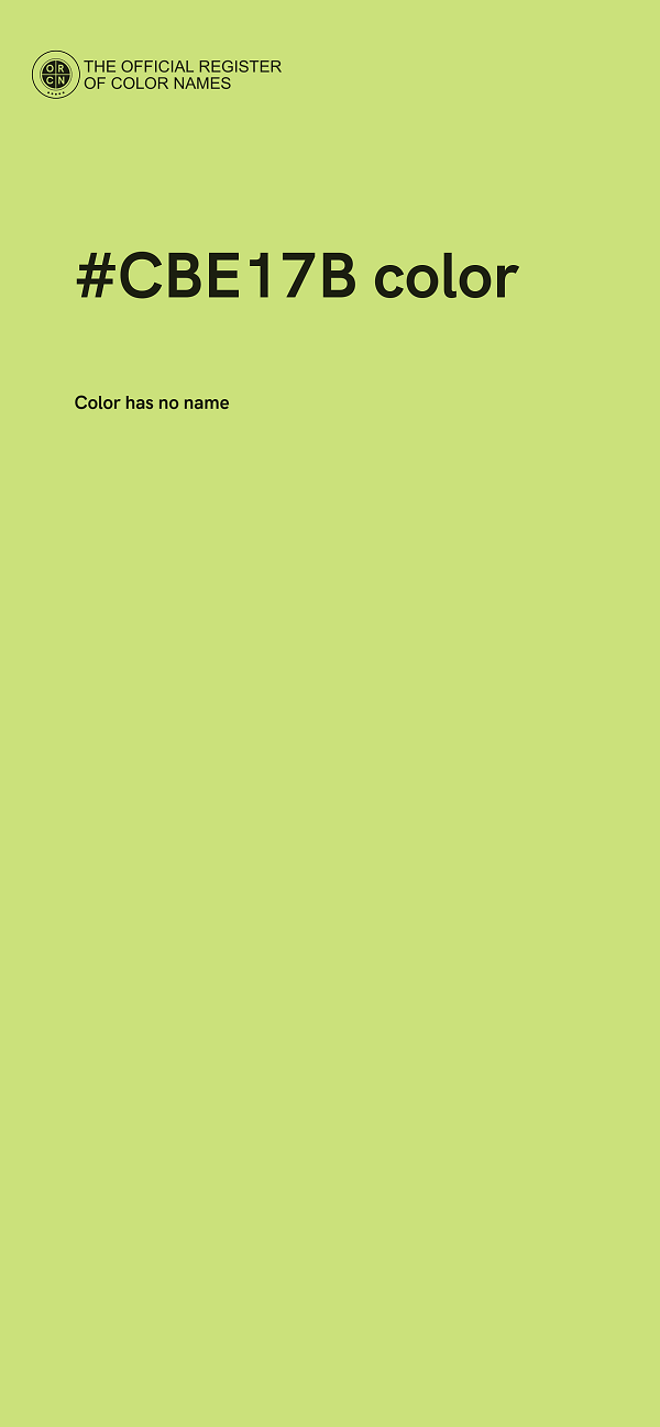 #CBE17B color image
