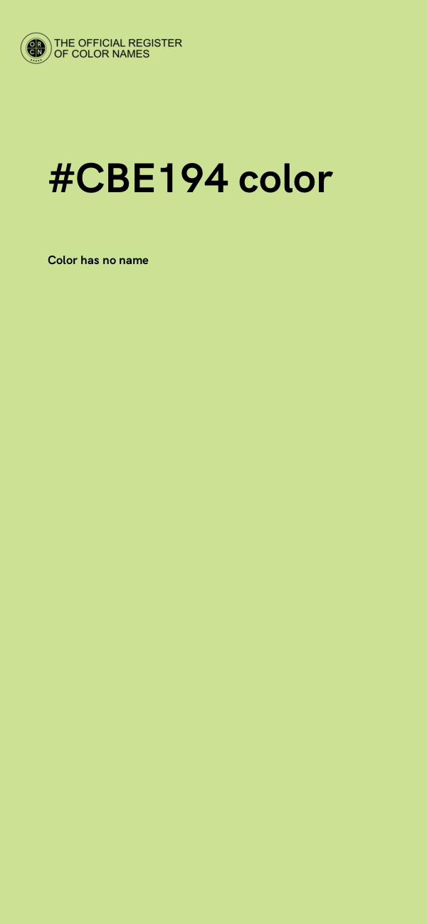 #CBE194 color image