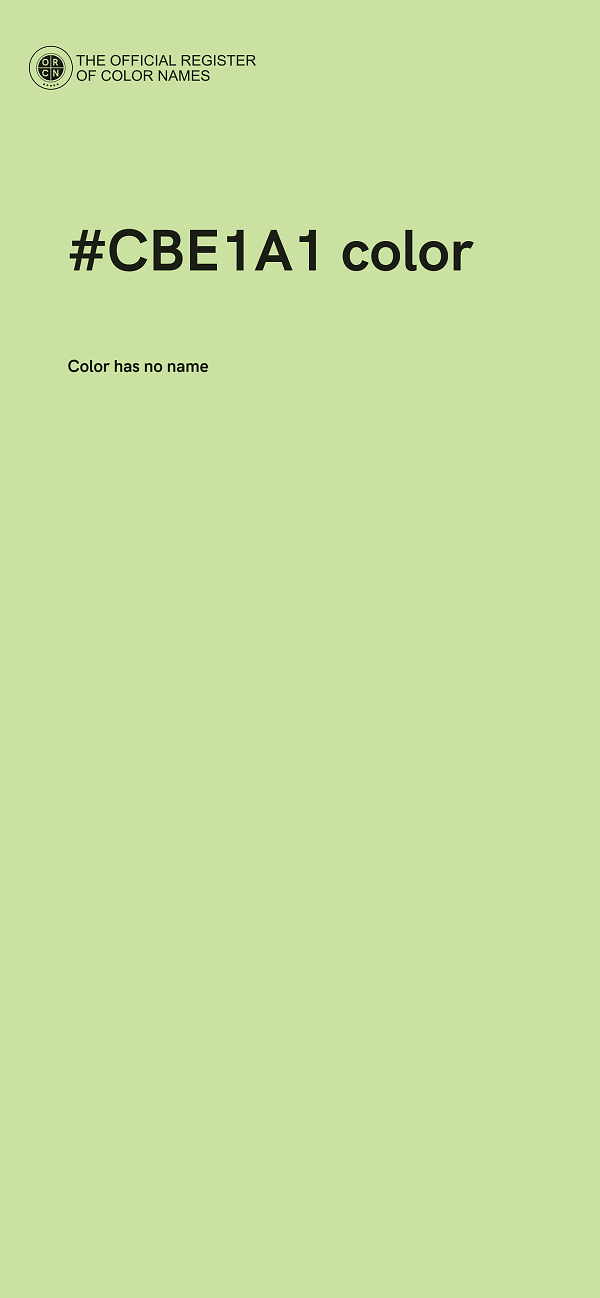 #CBE1A1 color image