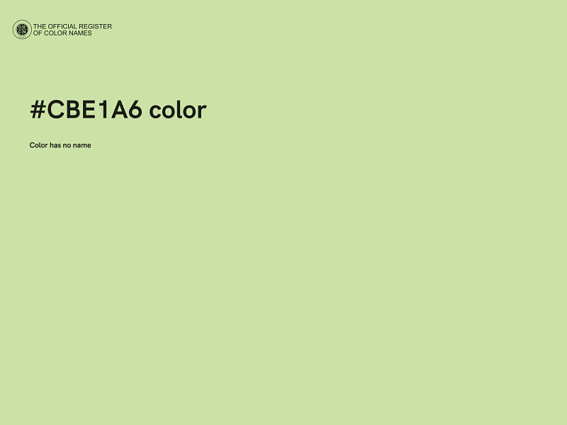 #CBE1A6 color image