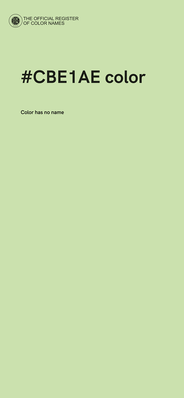 #CBE1AE color image