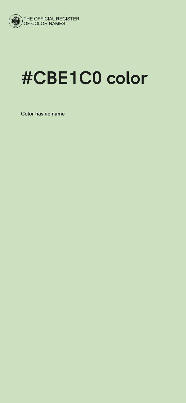 #CBE1C0 color image