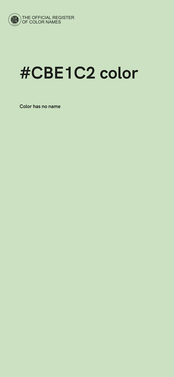 #CBE1C2 color image