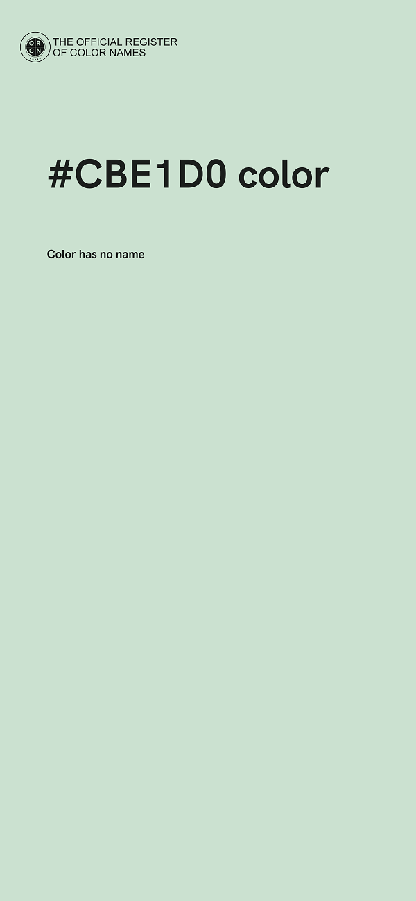 #CBE1D0 color image