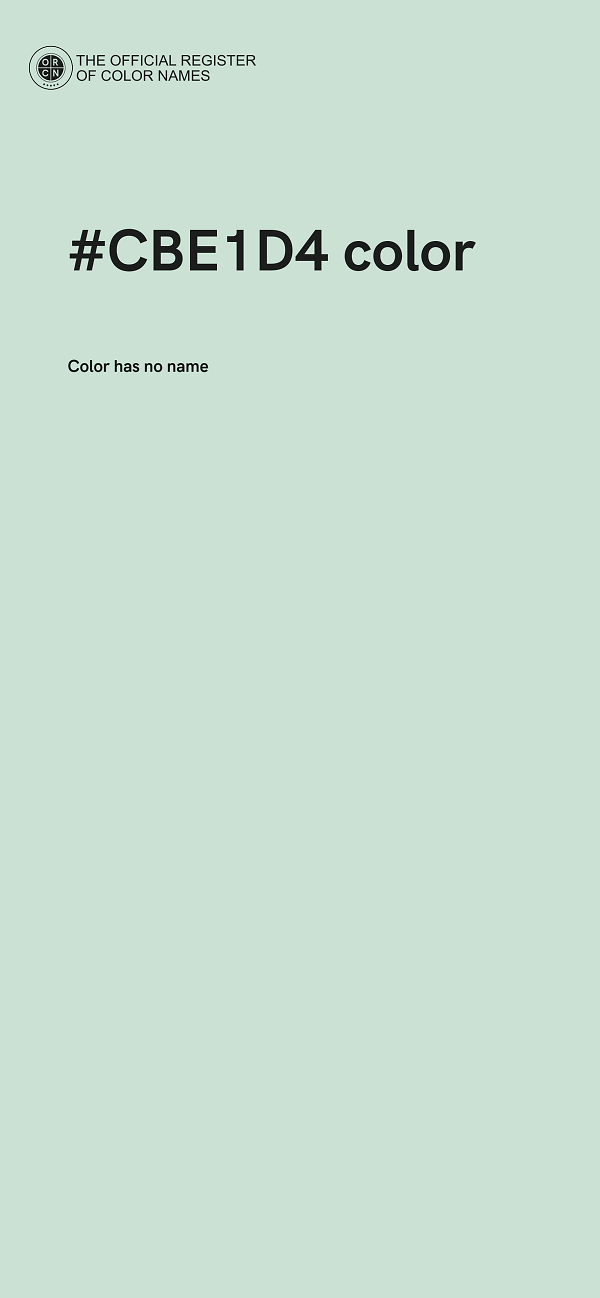 #CBE1D4 color image
