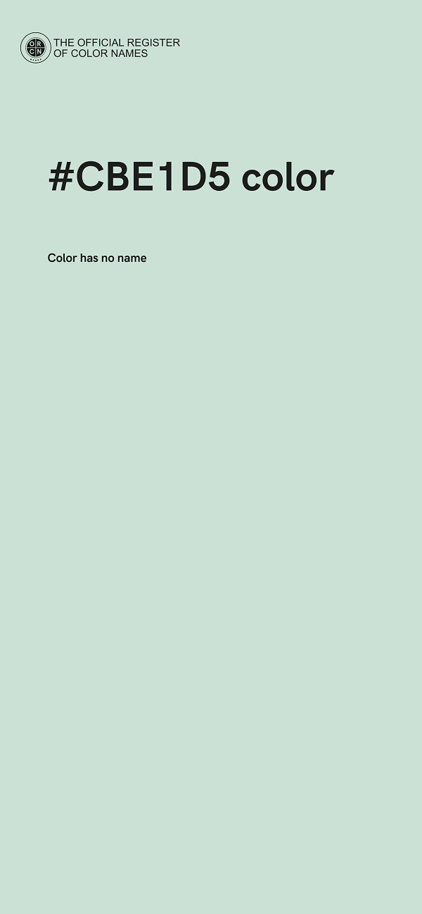 #CBE1D5 color image
