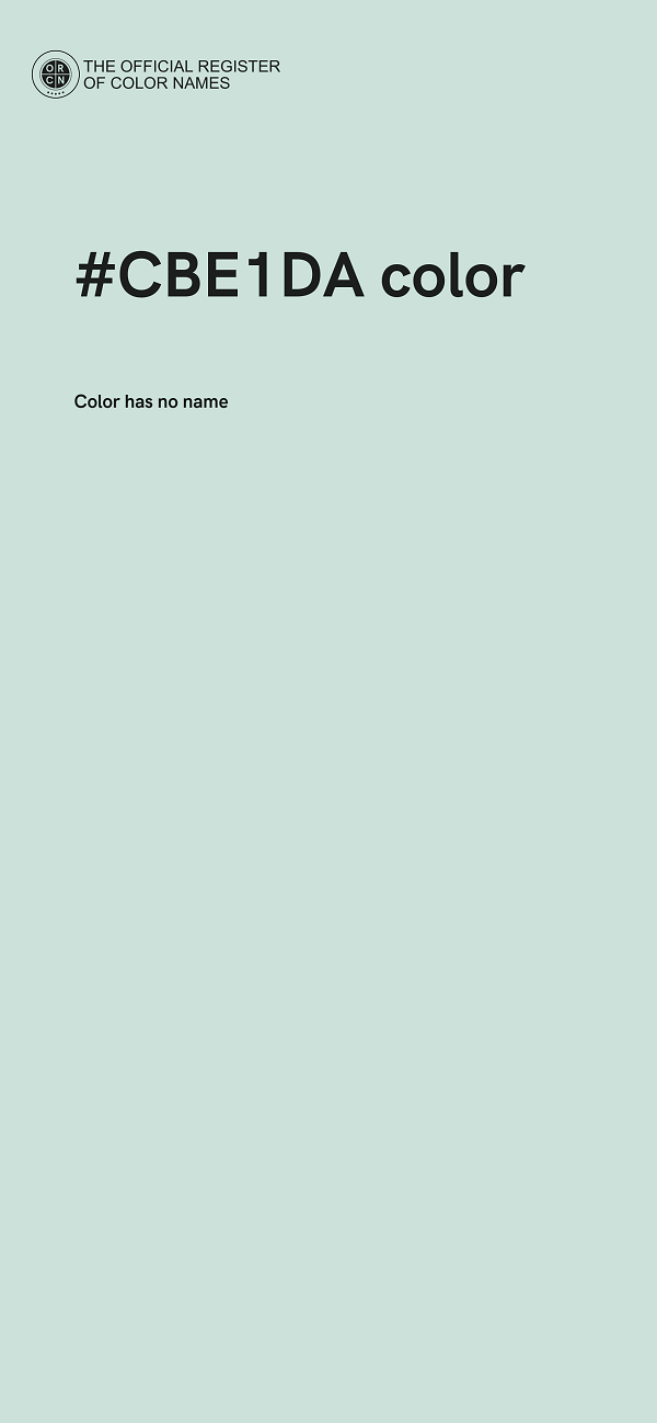 #CBE1DA color image