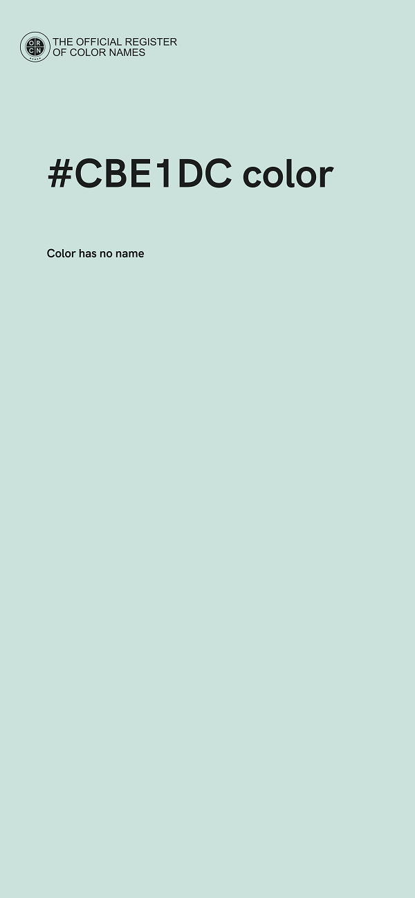 #CBE1DC color image