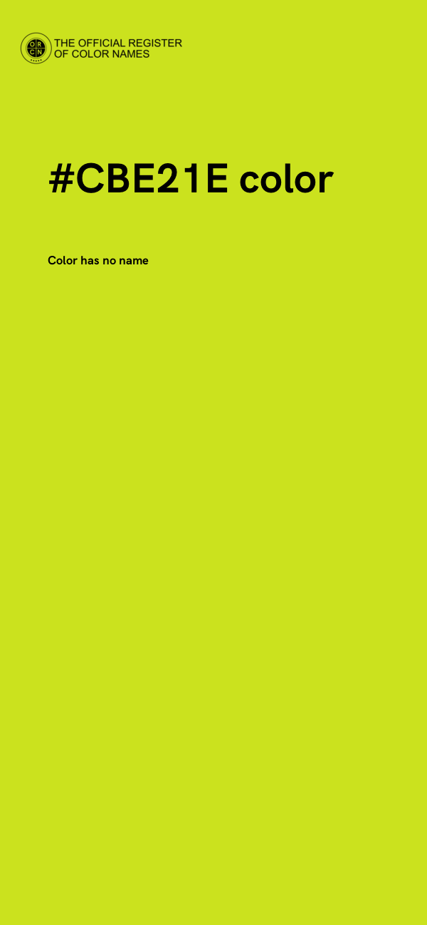 #CBE21E color image