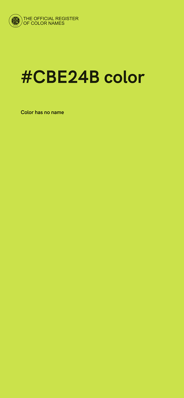 #CBE24B color image