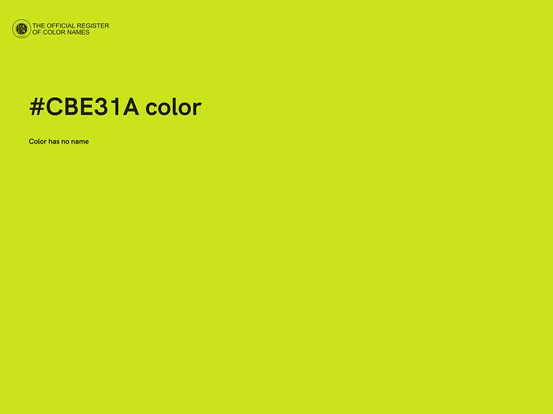 #CBE31A color image