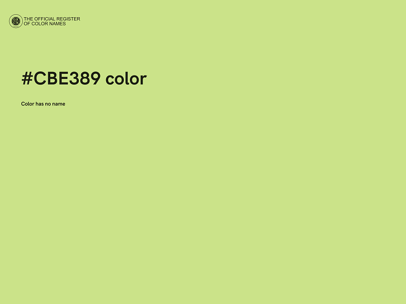 #CBE389 color image