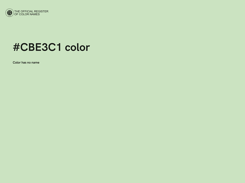 #CBE3C1 color image