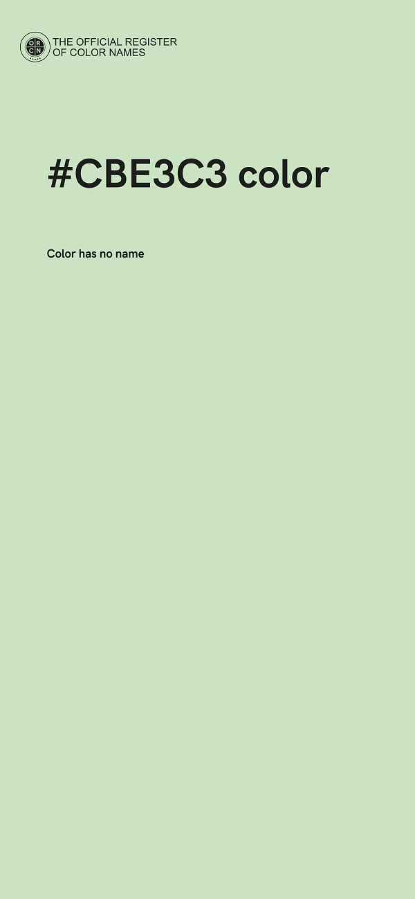 #CBE3C3 color image