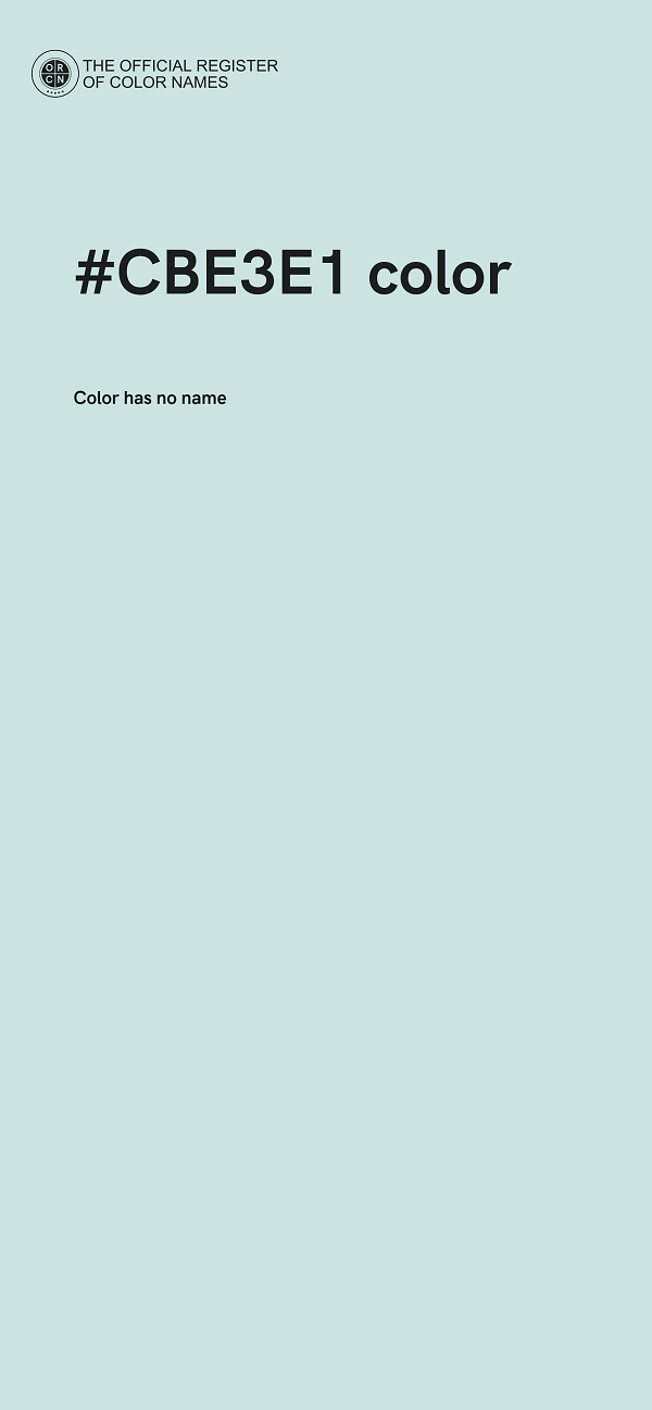 #CBE3E1 color image