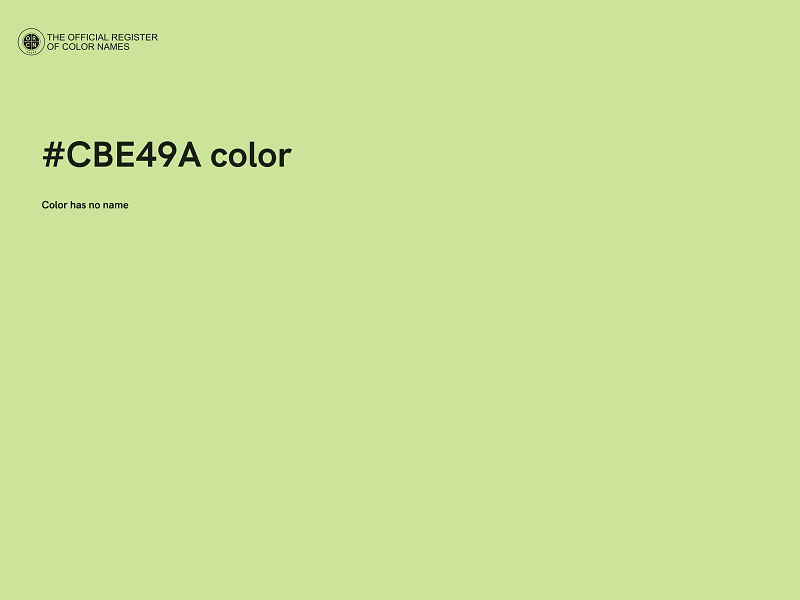 #CBE49A color image