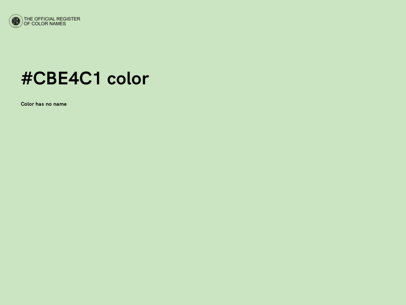 #CBE4C1 color image