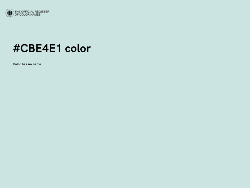 #CBE4E1 color image