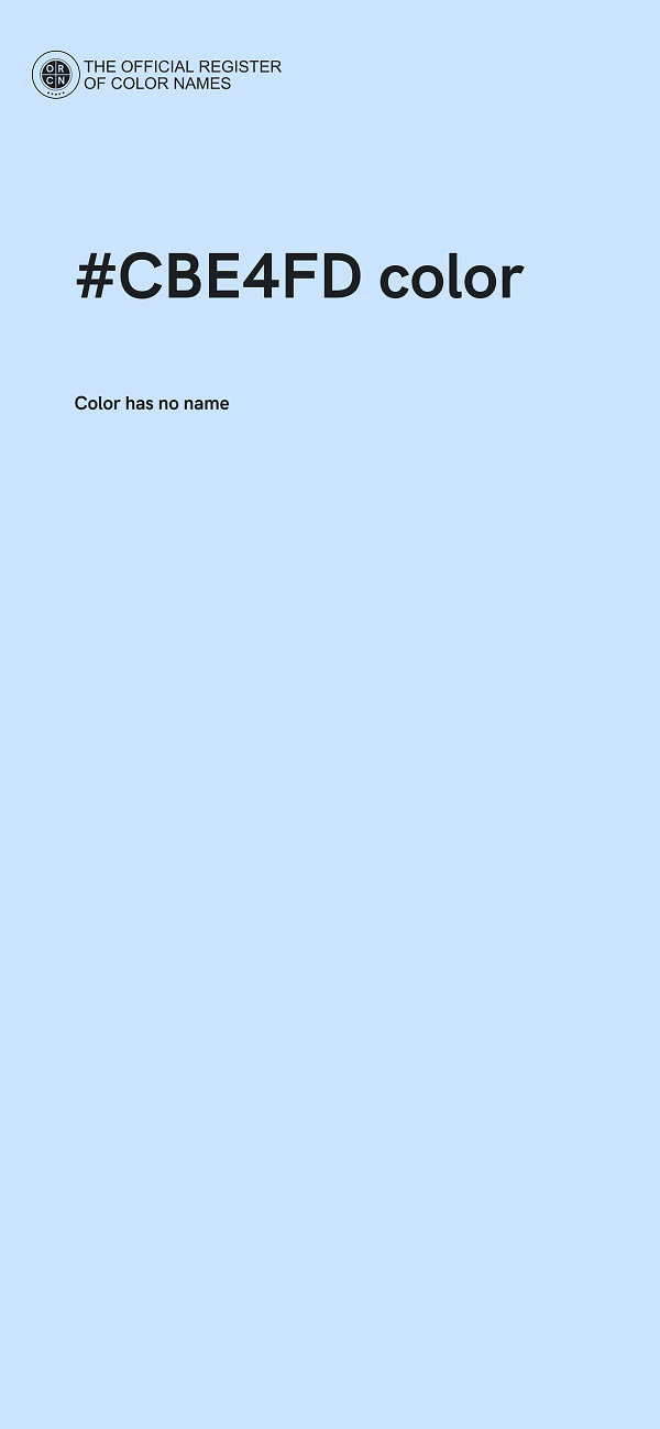 #CBE4FD color image