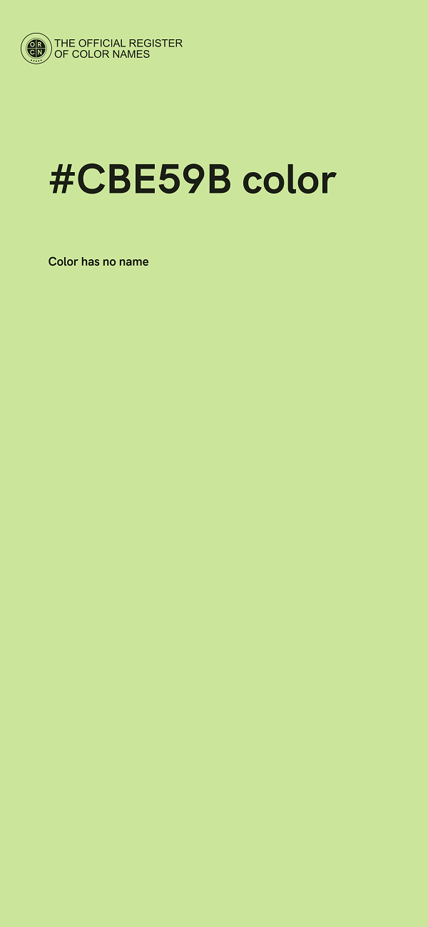 #CBE59B color image