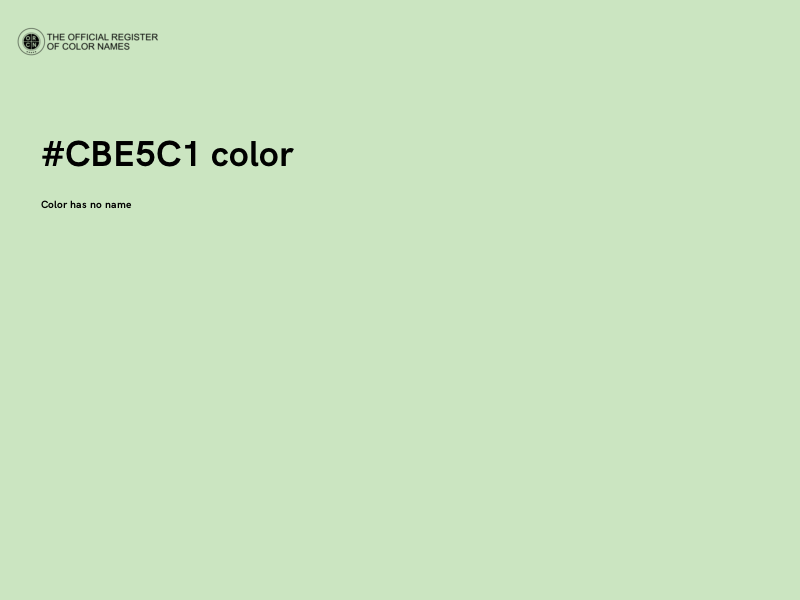 #CBE5C1 color image