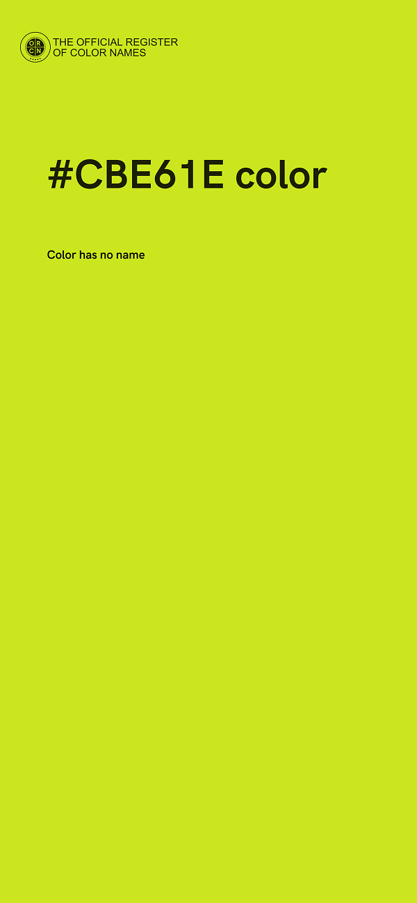 #CBE61E color image