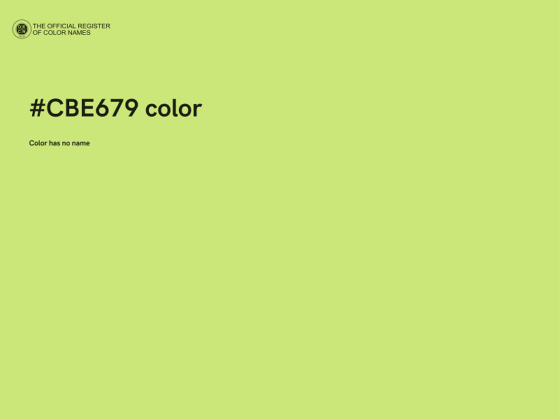 #CBE679 color image