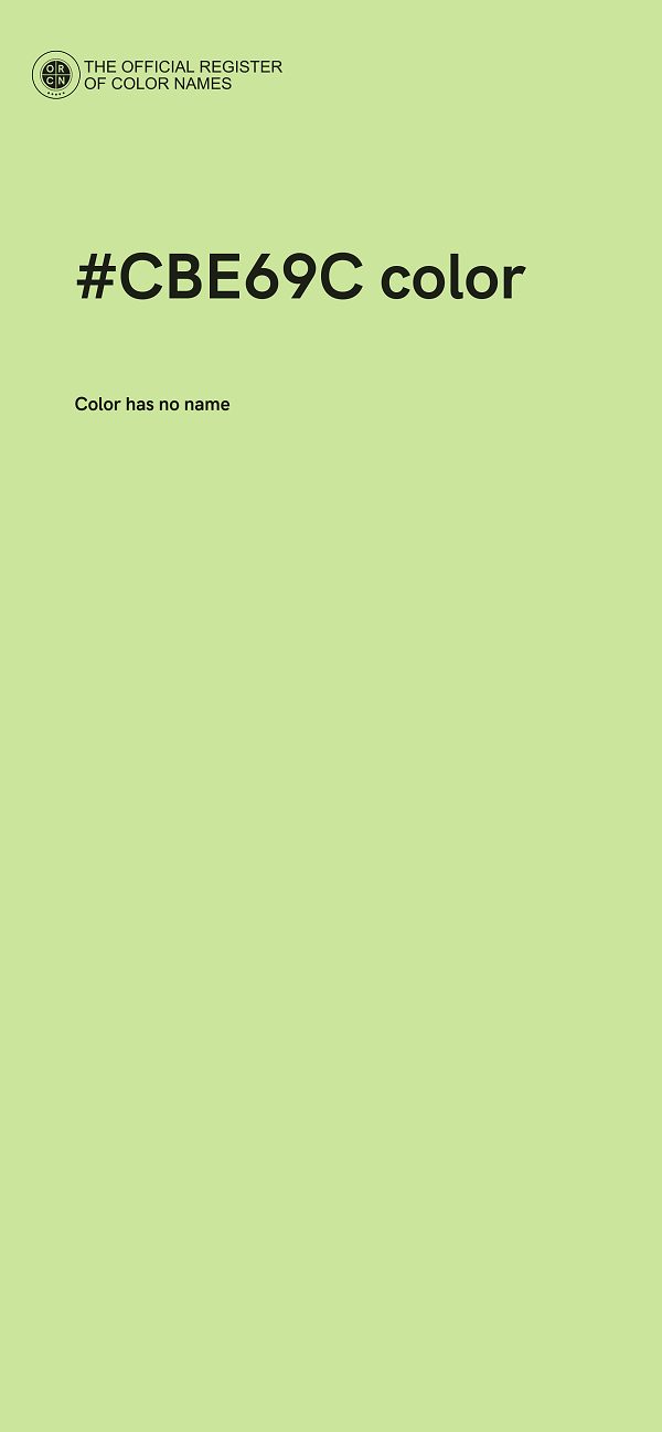 #CBE69C color image