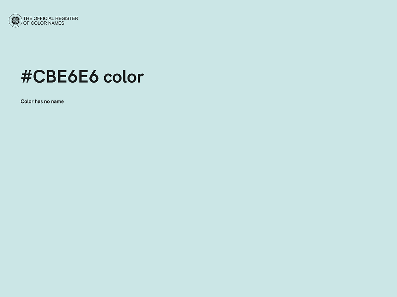 #CBE6E6 color image
