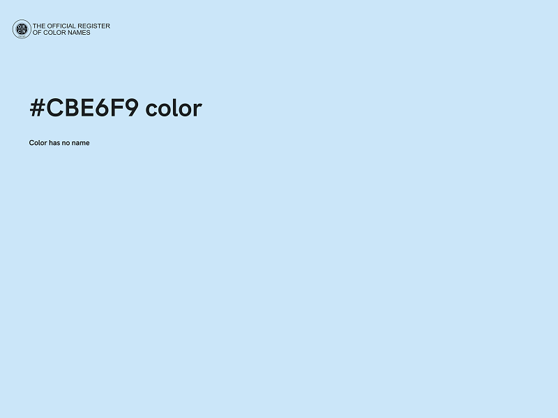 #CBE6F9 color image