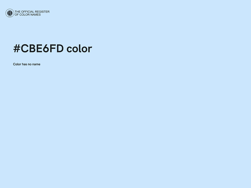 #CBE6FD color image