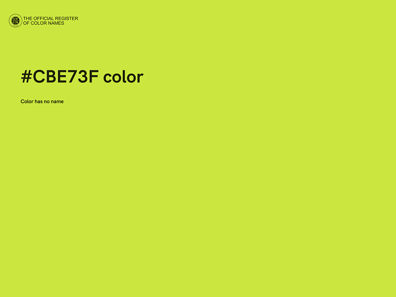 #CBE73F color image