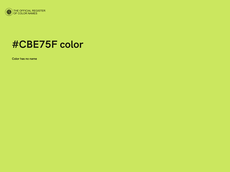 #CBE75F color image