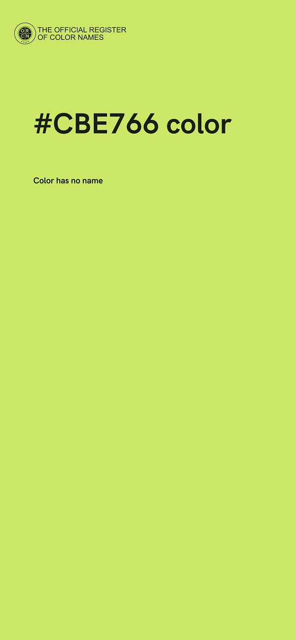 #CBE766 color image