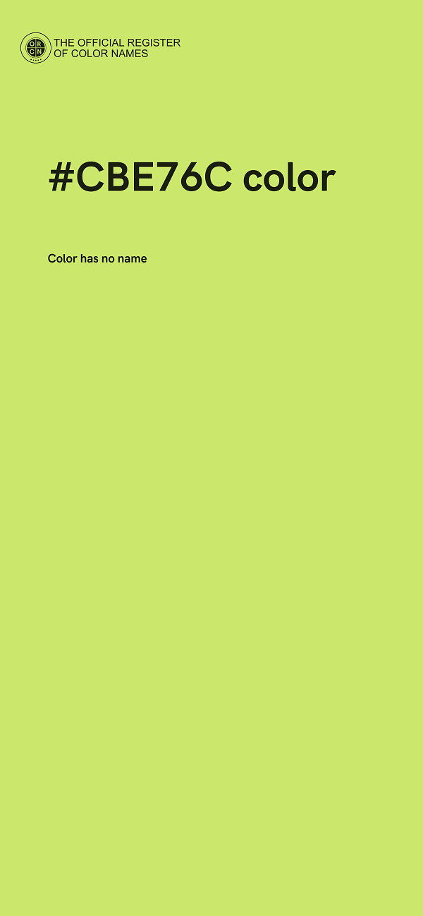 #CBE76C color image