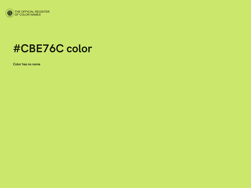 #CBE76C color image