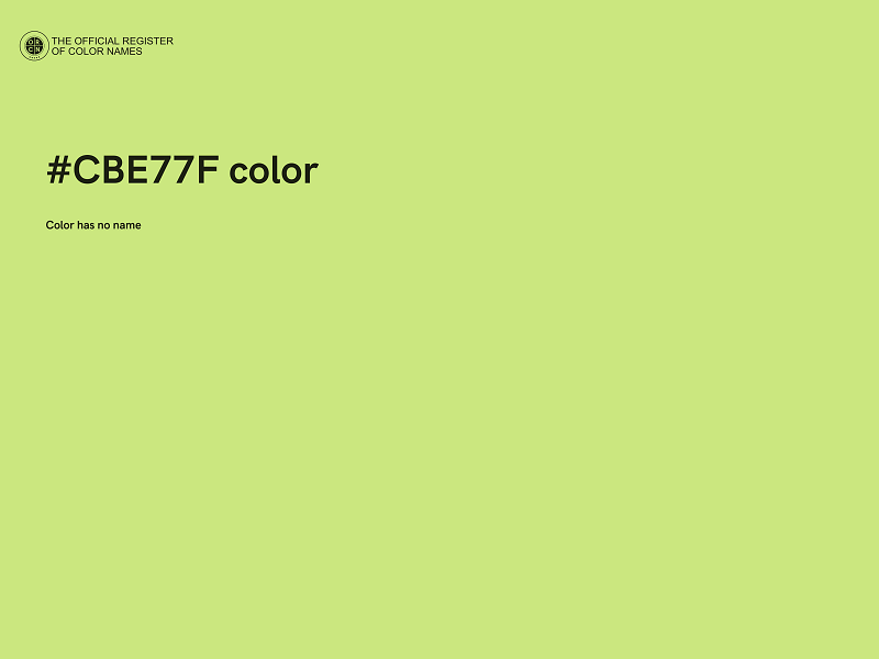 #CBE77F color image