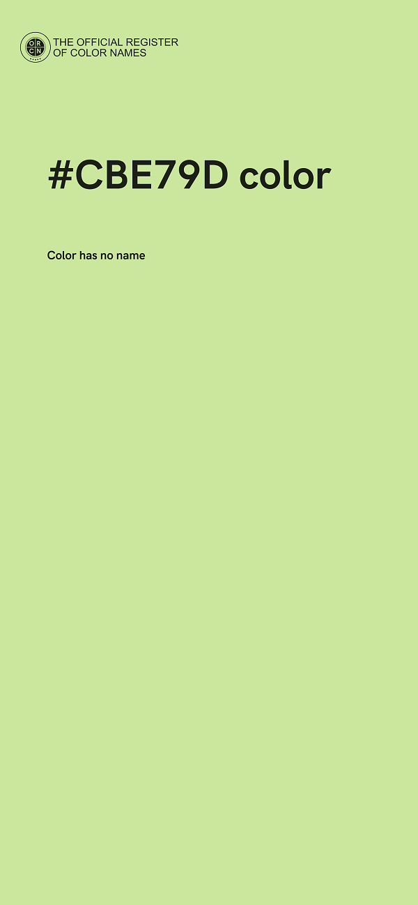 #CBE79D color image