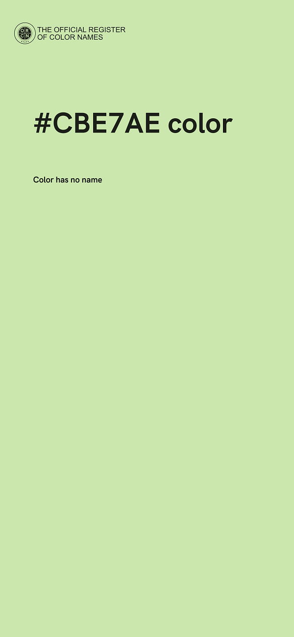 #CBE7AE color image