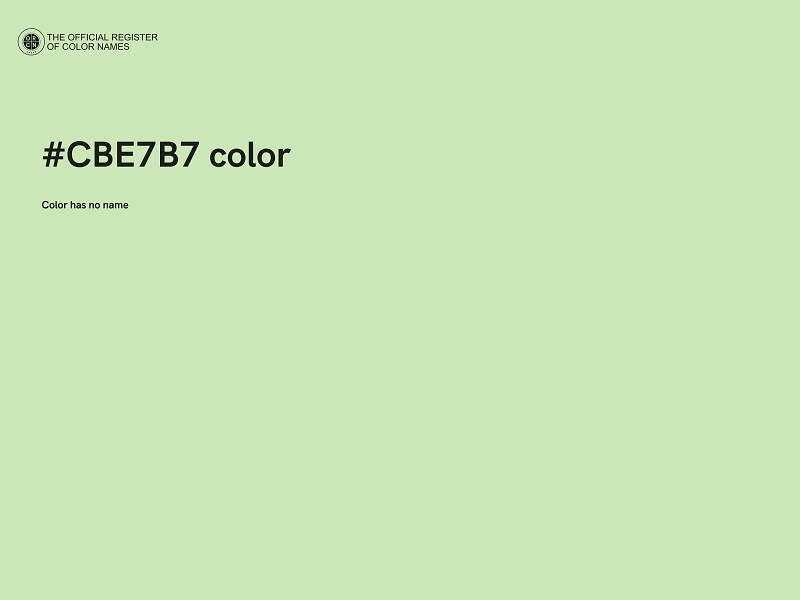 #CBE7B7 color image