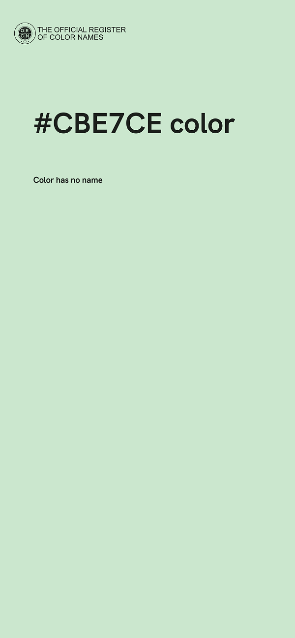 #CBE7CE color image