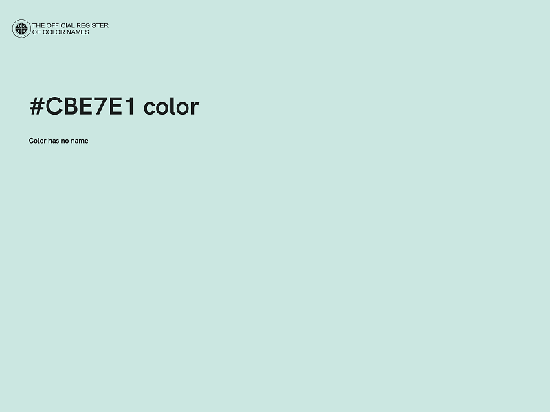 #CBE7E1 color image