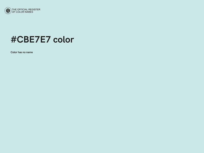 #CBE7E7 color image