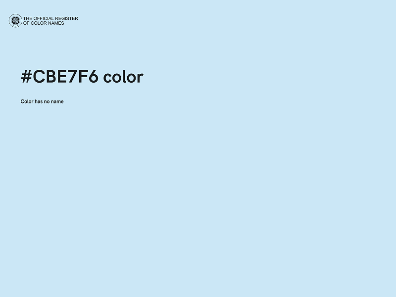 #CBE7F6 color image