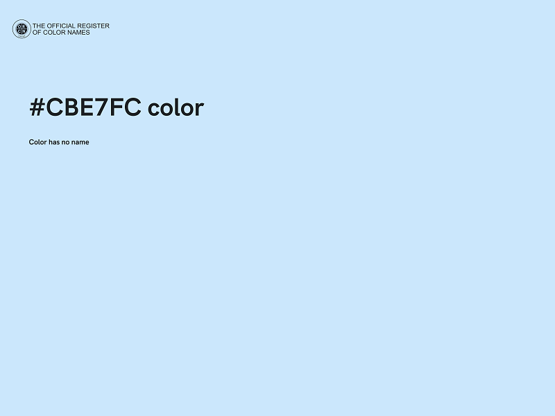 #CBE7FC color image