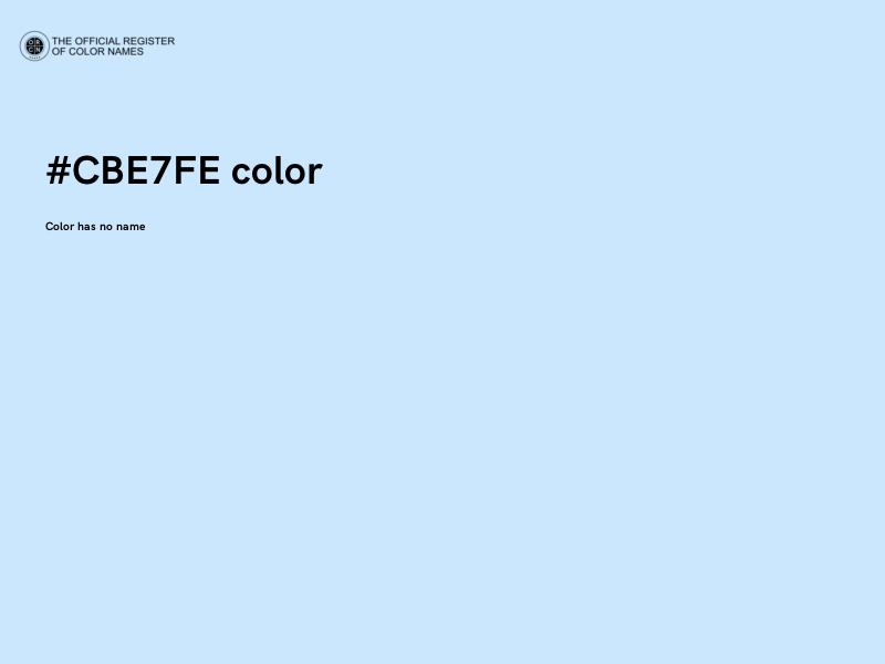 #CBE7FE color image