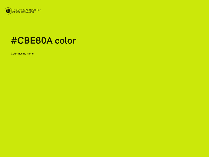 #CBE80A color image