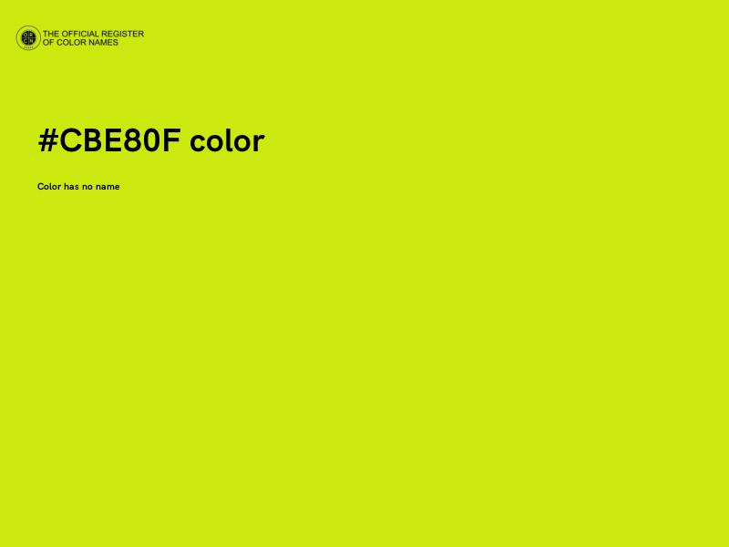 #CBE80F color image