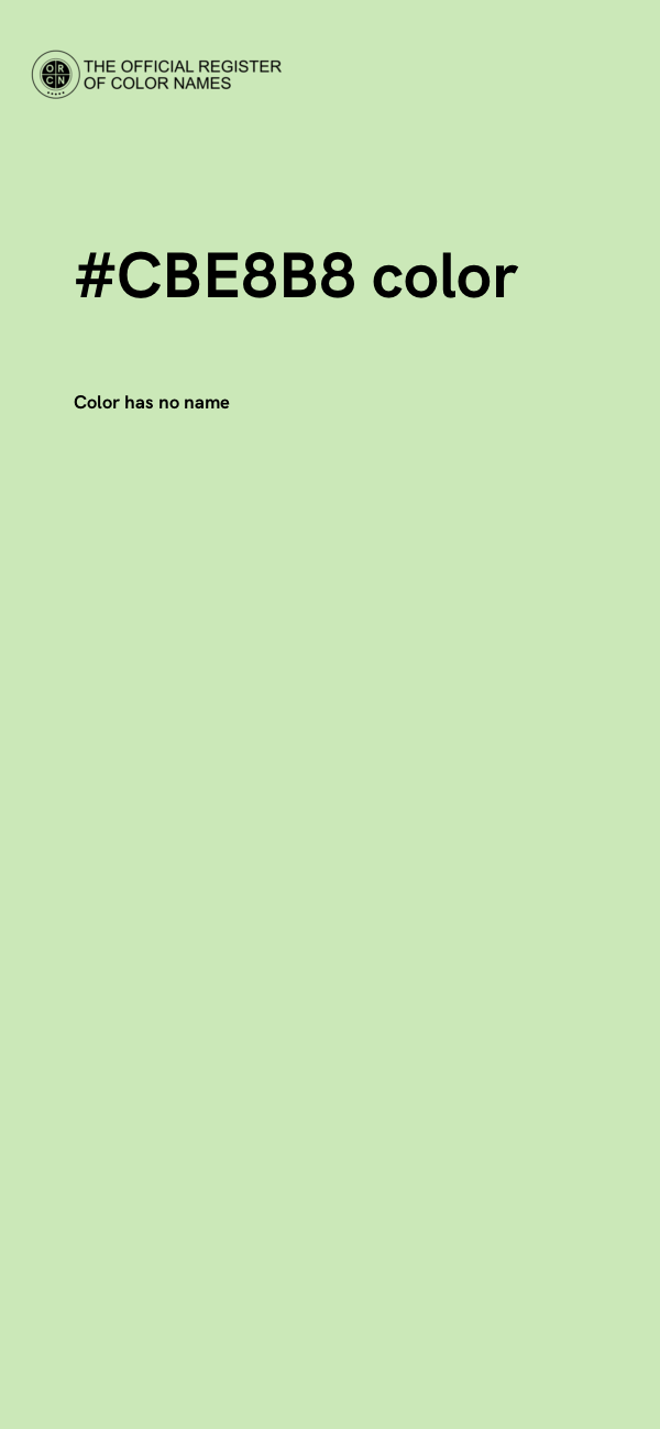 #CBE8B8 color image