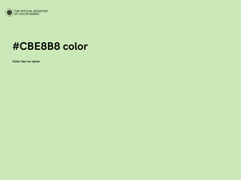 #CBE8B8 color image